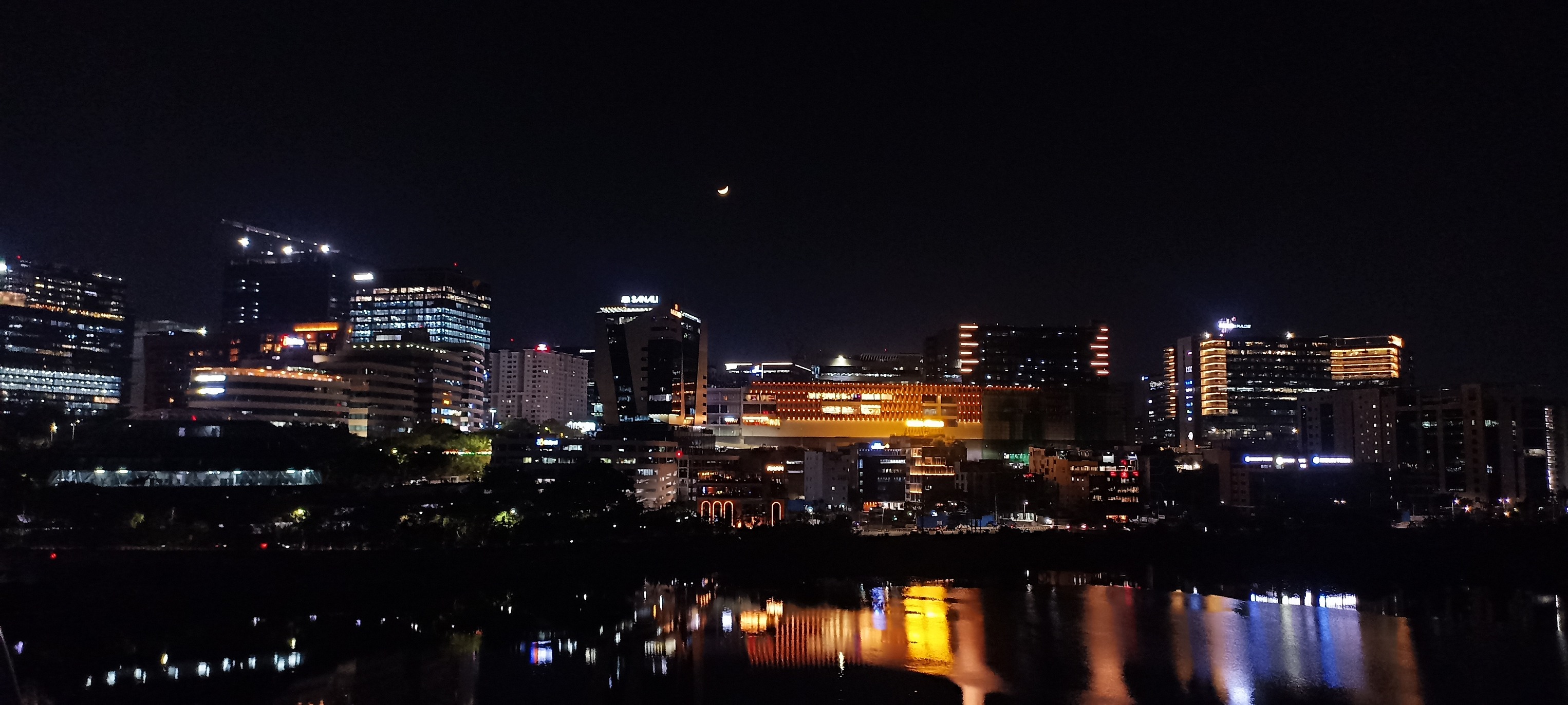Hi-Tech city night street view - Hyderabad 