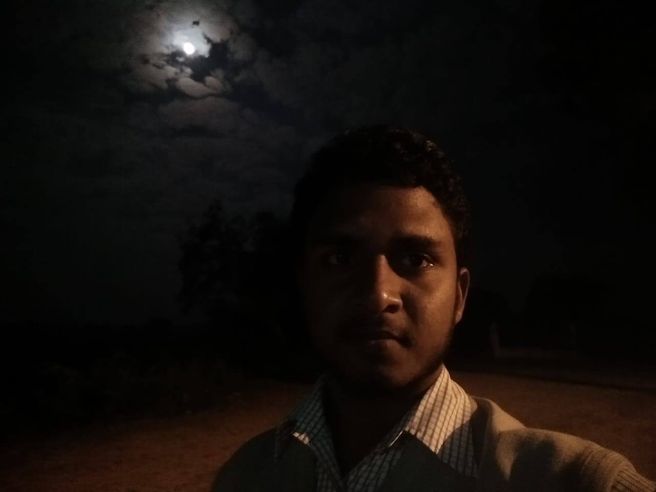 Beautiful  Evening with Moon Light