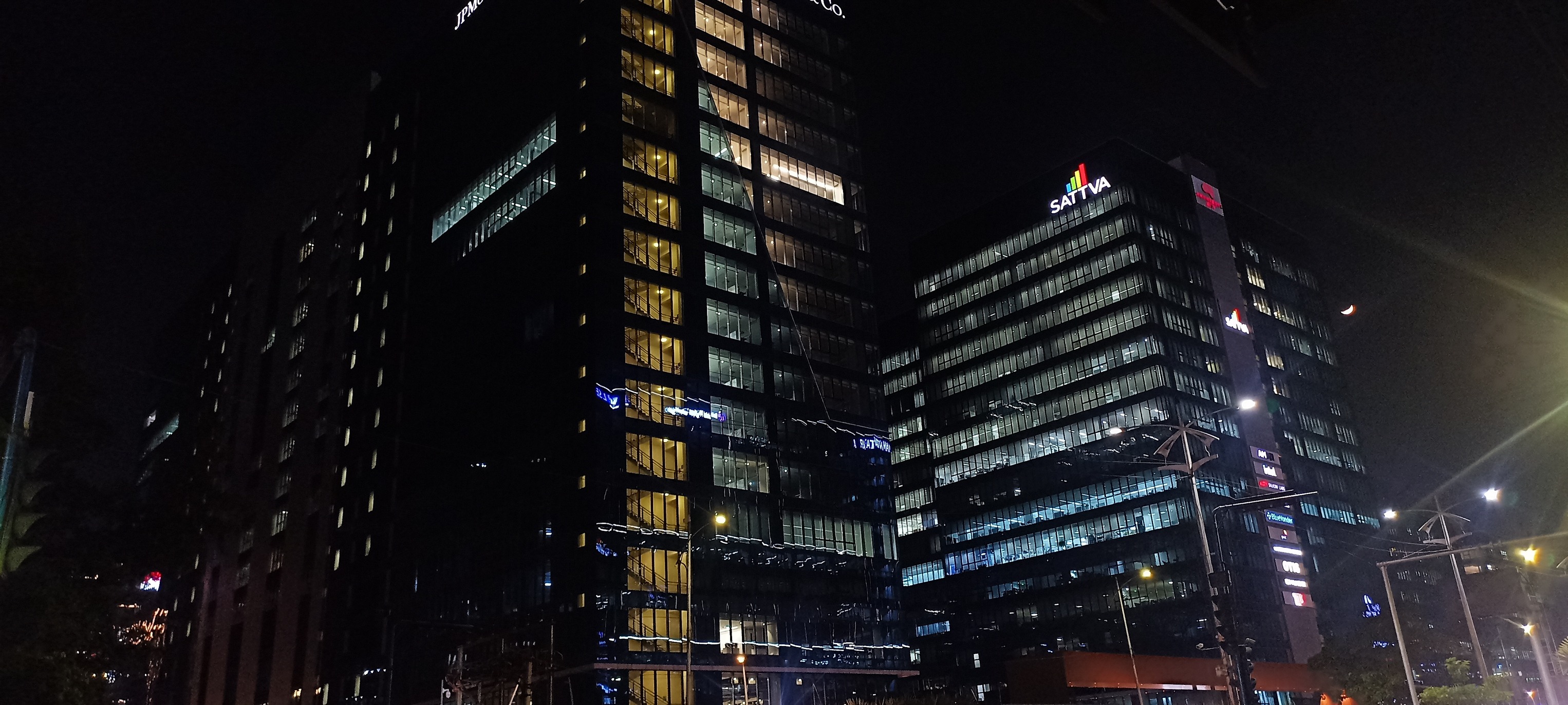 Hi-Tech city night street view - Hyderabad 