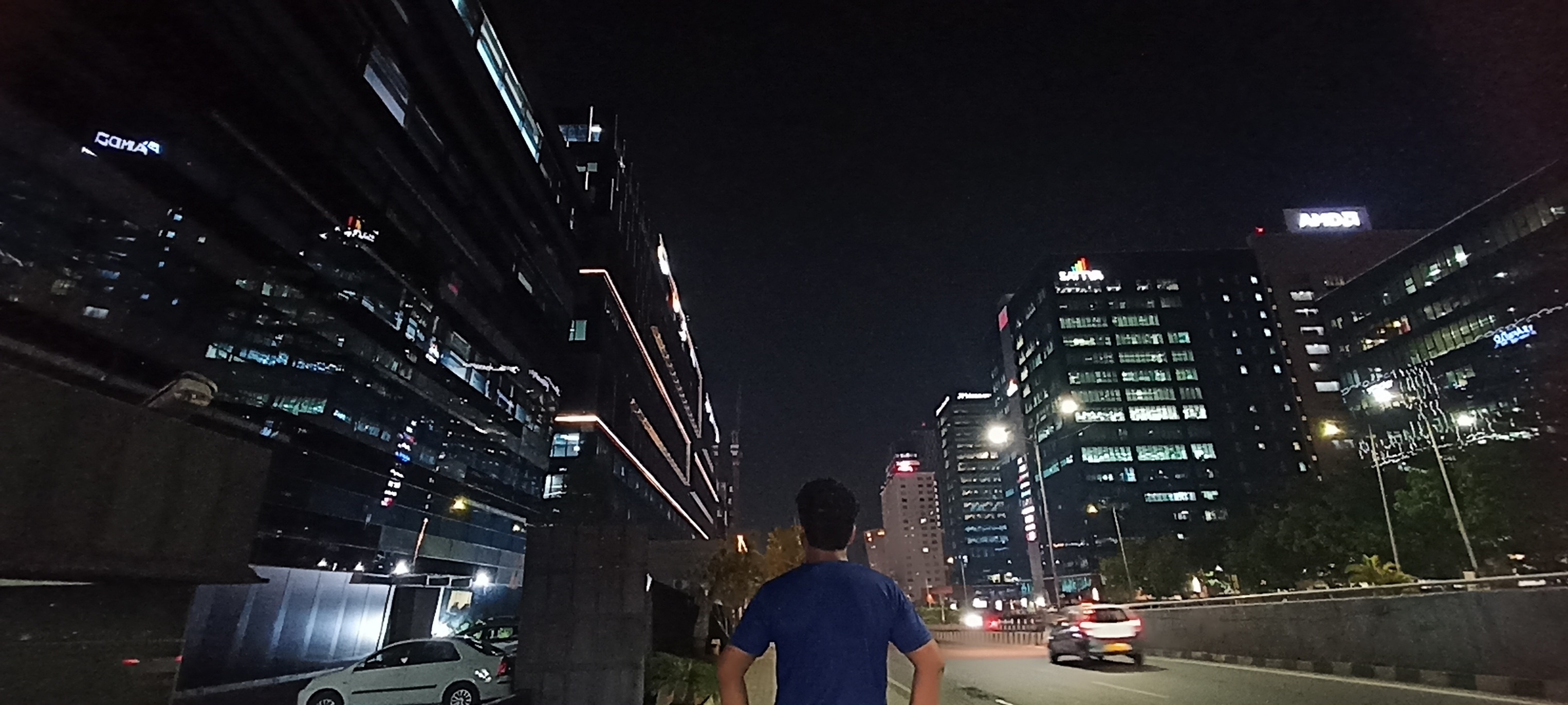 Hi-Tech city night street view - Hyderabad 