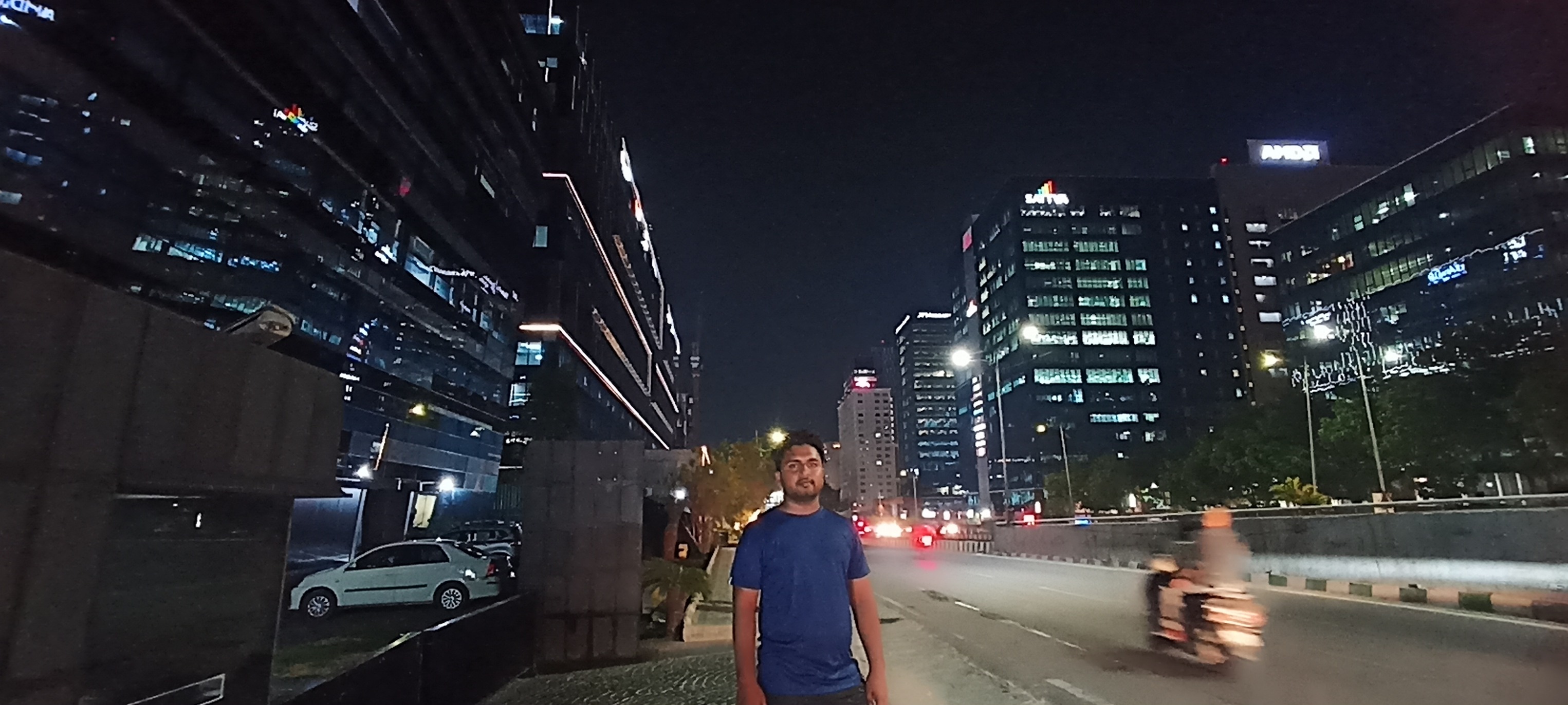 Hi-Tech city night street view - Hyderabad 