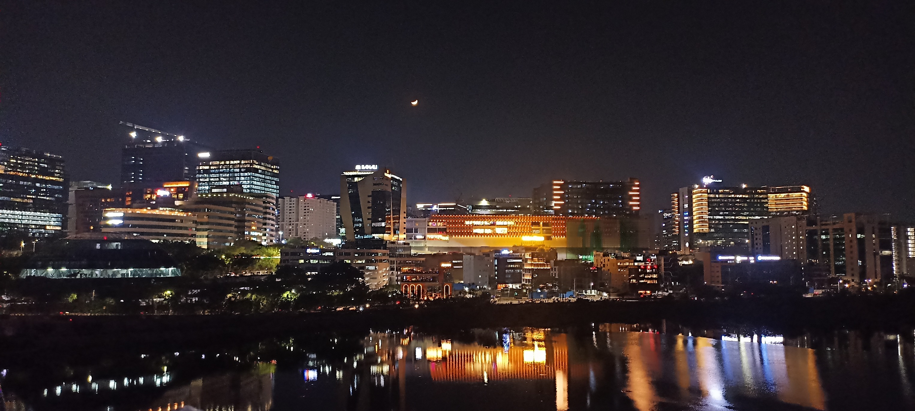 Hi-Tech city night street view - Hyderabad 