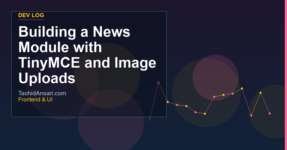 Building a News Module with TinyMCE and Image Uploads