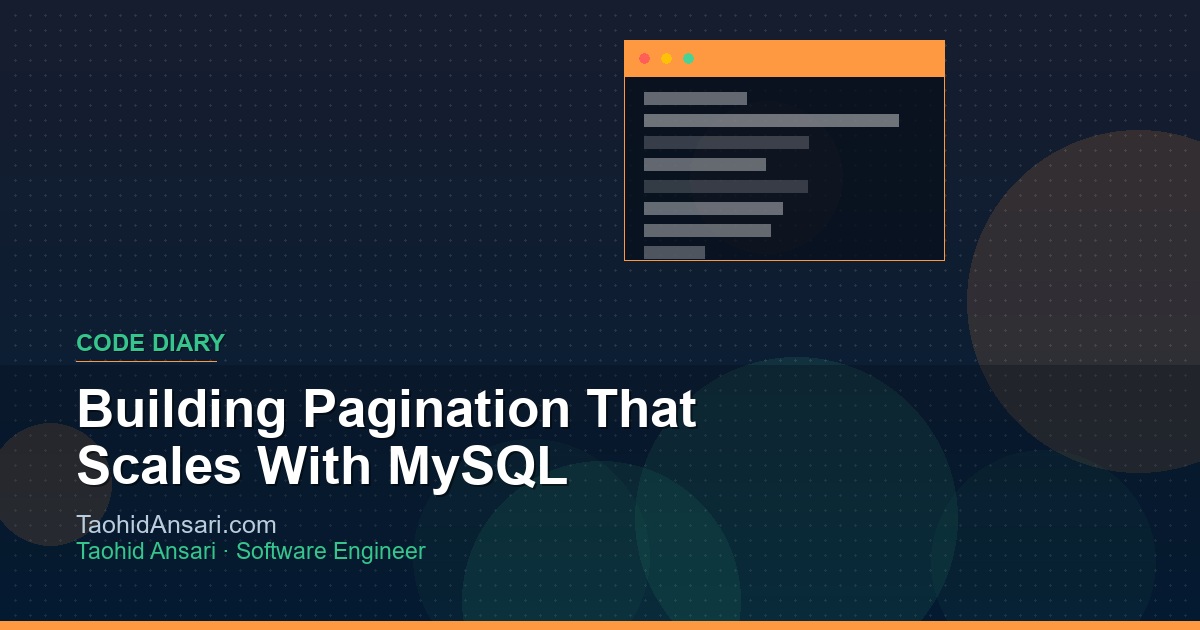 Building Pagination That Scales With MySQL