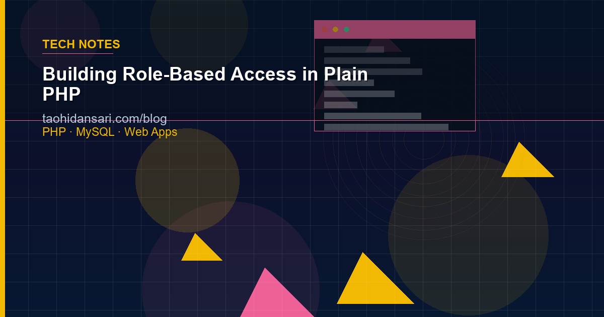 Building Role-Based Access in Plain PHP