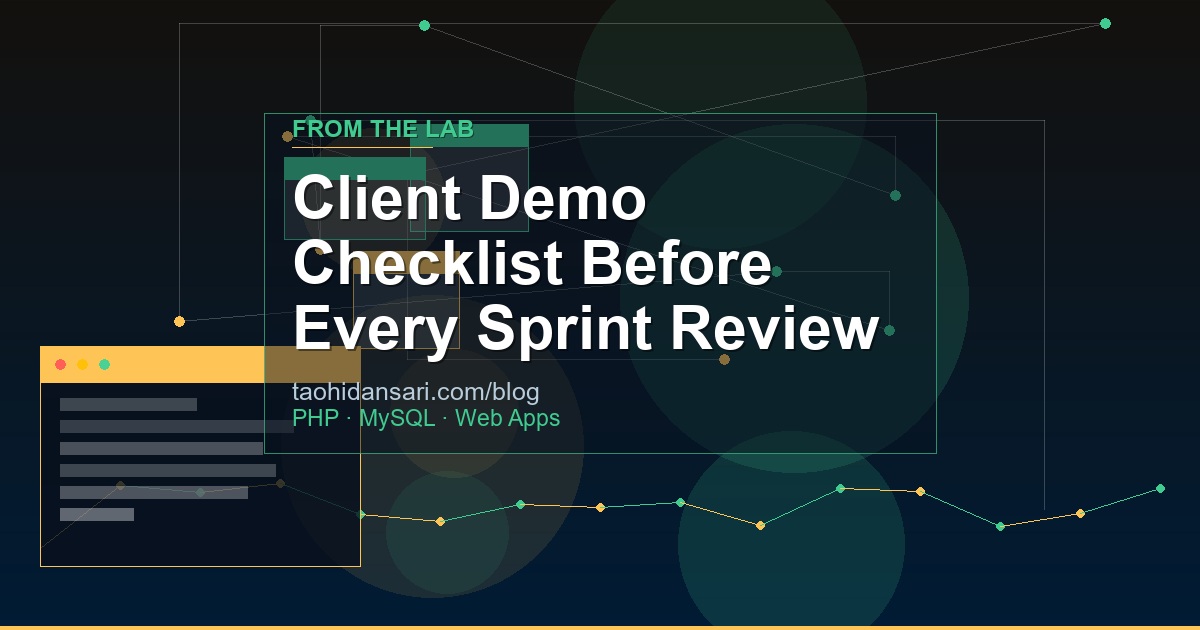 Client Demo Checklist Before Every Sprint Review