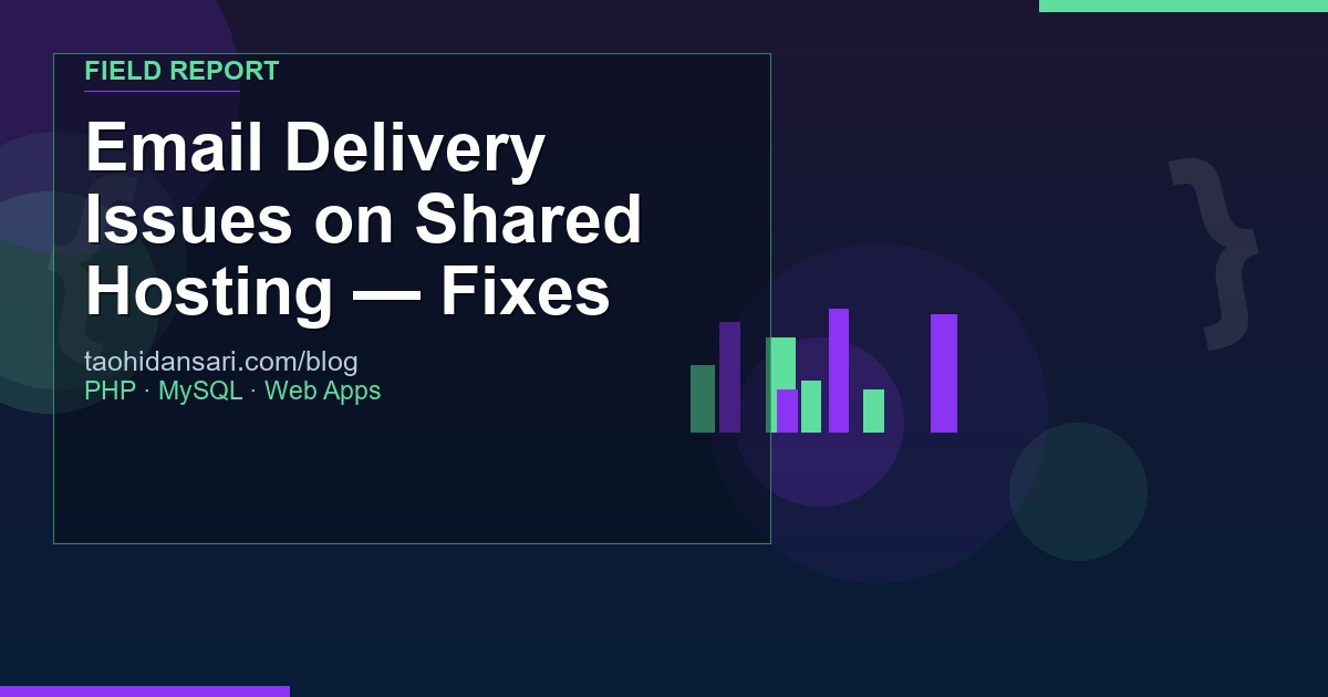 Email Delivery Issues on Shared Hosting — Fixes