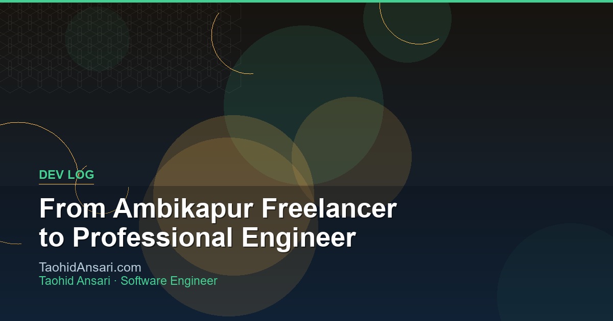 From Ambikapur Freelancer to Professional Engineer