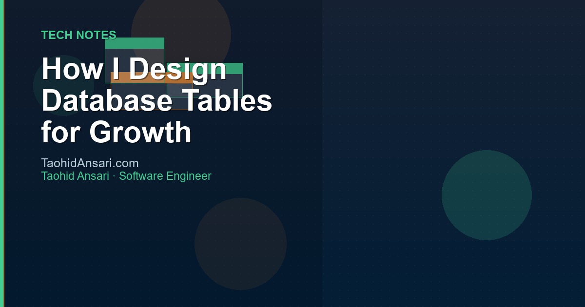 How I Design Database Tables for Growth