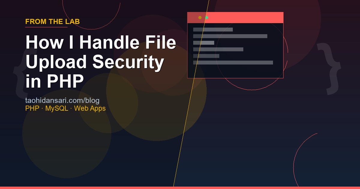 How I Handle File Upload Security in PHP