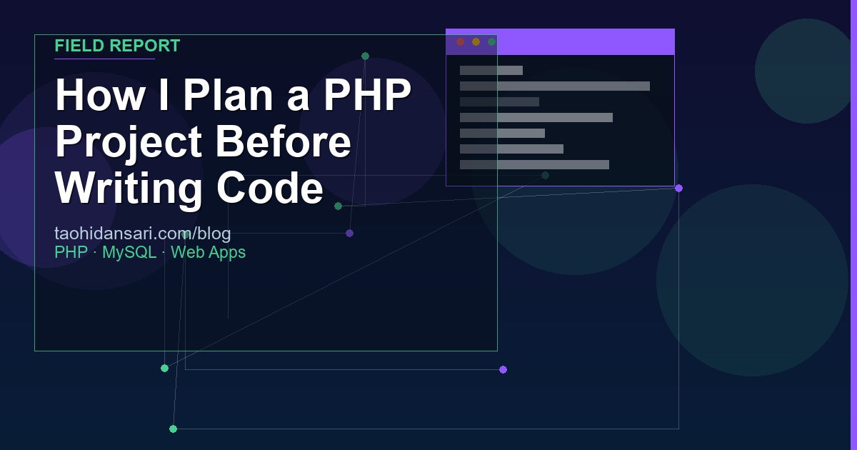 How I Plan a PHP Project Before Writing Code
