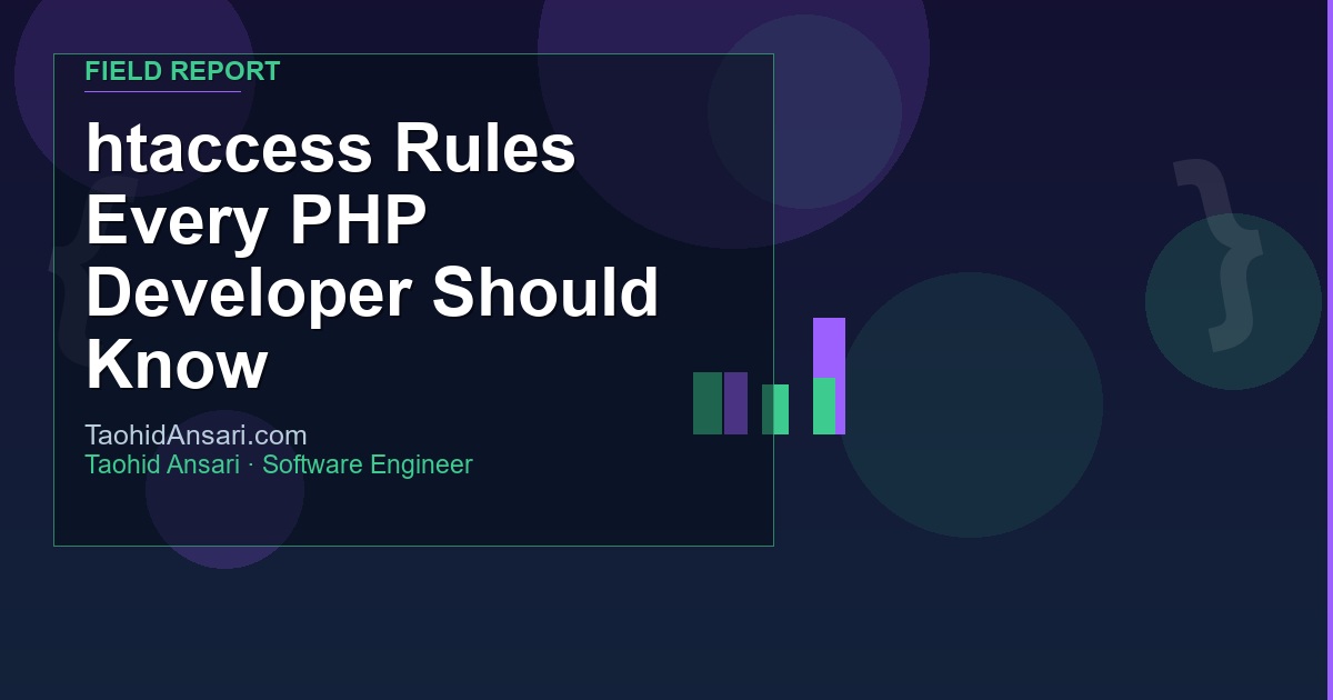 htaccess Rules Every PHP Developer Should Know