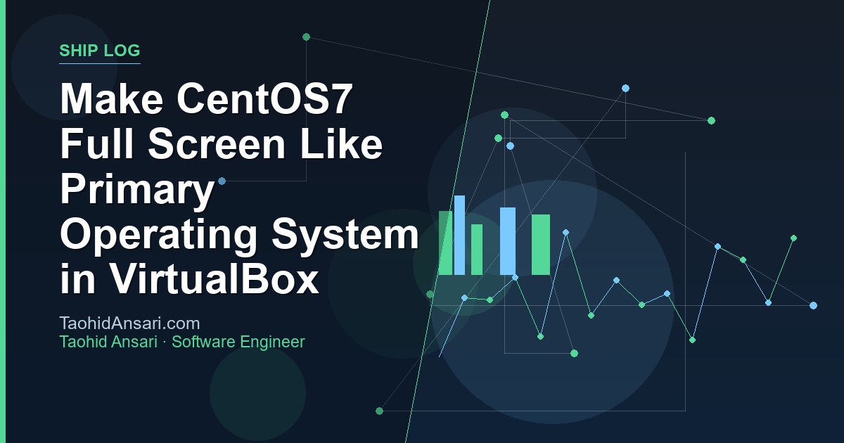 Make CentOS7 Full Screen Like Primary Operating System in VirtualBox