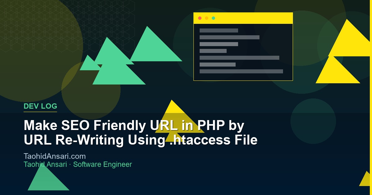 Make SEO Friendly URL in PHP by URL Re-Writing Using  .htaccess File