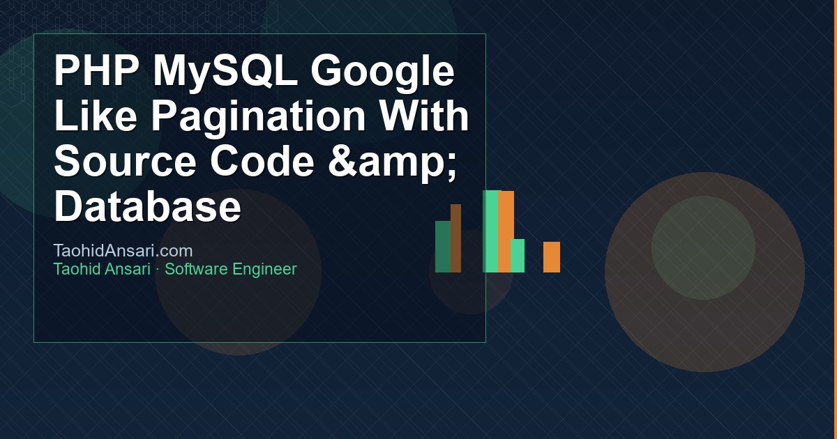 PHP MySQL Google Like Pagination With Source Code &amp; Database