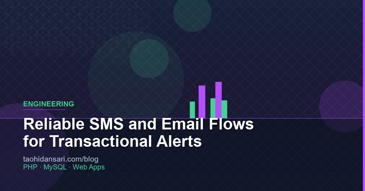 Reliable SMS and Email Flows for Transactional Alerts