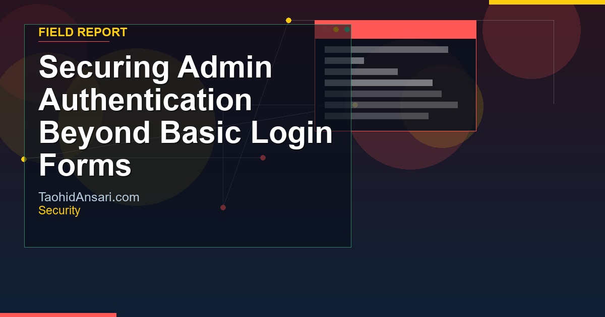 Securing Admin Authentication Beyond Basic Login Forms